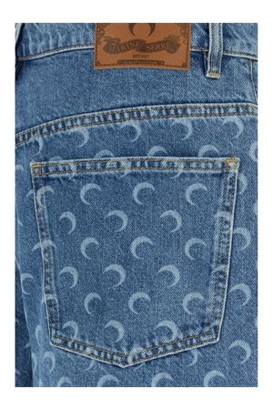Jeans in denim di cotone blu MARINE SERRE | MPA070BCDEN0002BL05